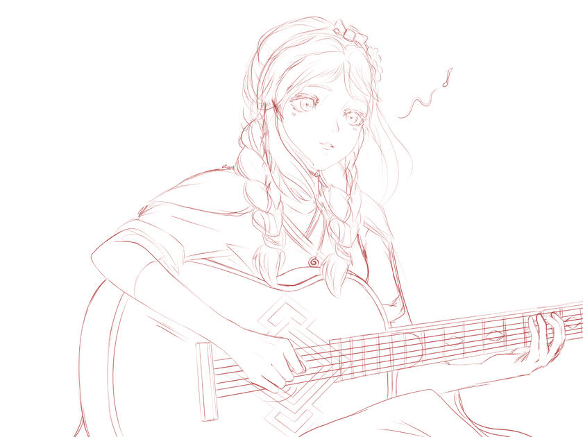 Musician Sky CotL sketch